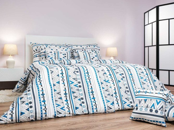 Biele bavlněné obliečky - Veľkosť: 140x200 + 70x90, Zapínanie: Zip