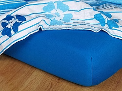 Královská modř jersey prostěradlo - Velikost: 140x200 cm Královská modř jersey prostěradlo - Velikost: 140x200 cm