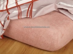Béžové froté prostěradlo