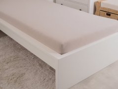 Levné froté prostěradlo kávobé