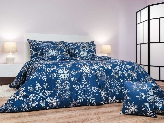 Modré bavlněné obliečky