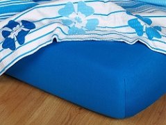 Královská modř jersey prostěradlo