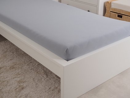 Levné jersey prostěradlo šedé - Velikost: 90x200 cm