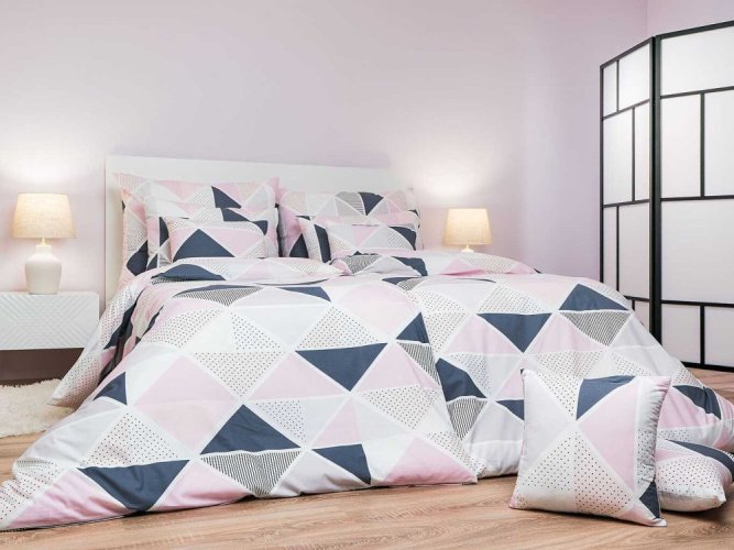 Růžové bavlněné obliečky