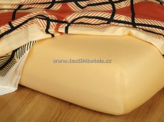 Okrové jersey prestieradlo