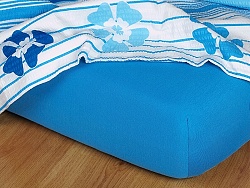 Modrá Denim jersey prestiradlo - Veľkosť: 90x200 cm