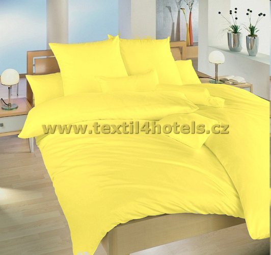 Bavlněné hotelové povlečení - Barva: žlutá