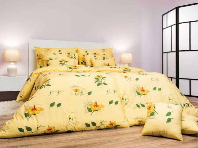 Žluté bavlněné povlečení