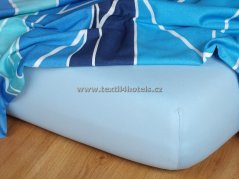 Světlo modré jersey prestieradlo