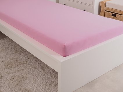 Lacné jersey prestieradlo ružové - Veľkosť: 180x200 cm