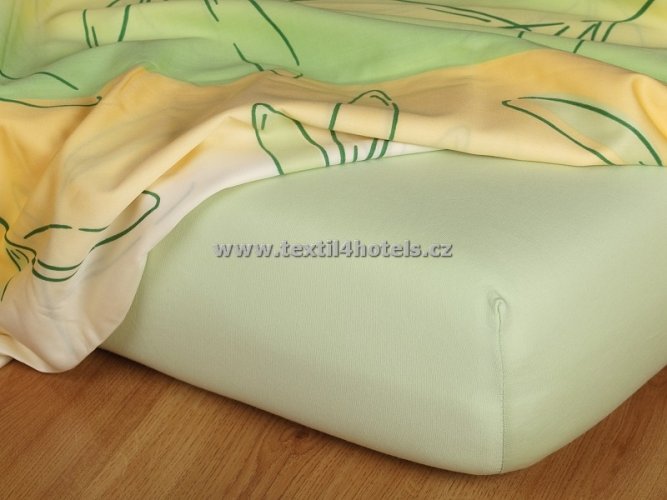 Hráškové jersey prostěradlo - Velikost: 60x120 cm