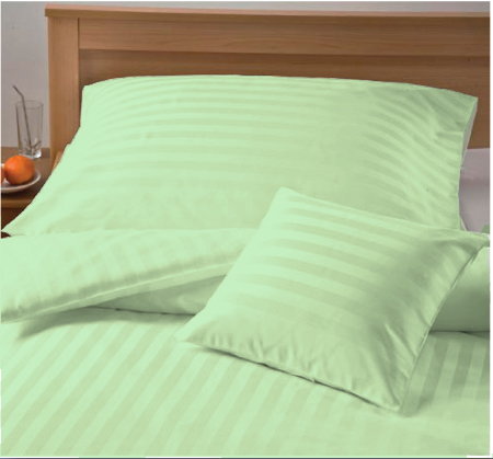 Damaškové hotelové povlečení 25 mm proužek - Barva: smetanová, Velikost: 140x220 + 70x90