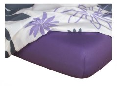 Purpurové jersey prestieradlo