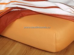 Karamelové jersey prostěradlo