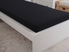 Levné jersey prostěradlo černé