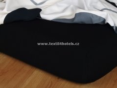 Černé jersey prostěradlo