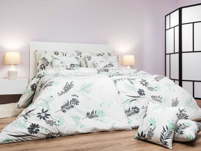 Zelené bavlněné obliečky