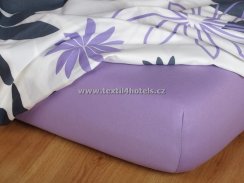 Fialové jersey prostěradlo