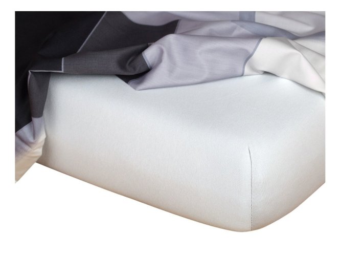 Srieborné jersey prestieradlo