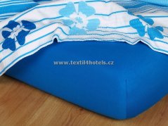 Modré jersey prestieradlo