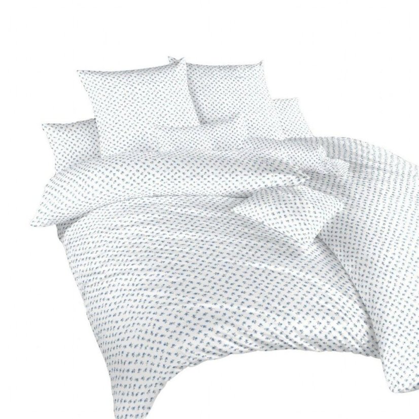 Biele krepové obliečky - Veľkosť: 140x220 + 70x90, Zapínanie: Hotelový uzáver
