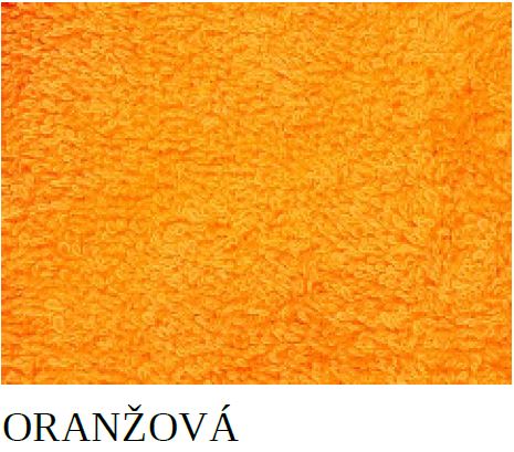 Lacný jednobarevný uterák - Farba: oranžová