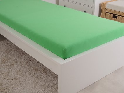 Levné jersey prostěradlo zelené