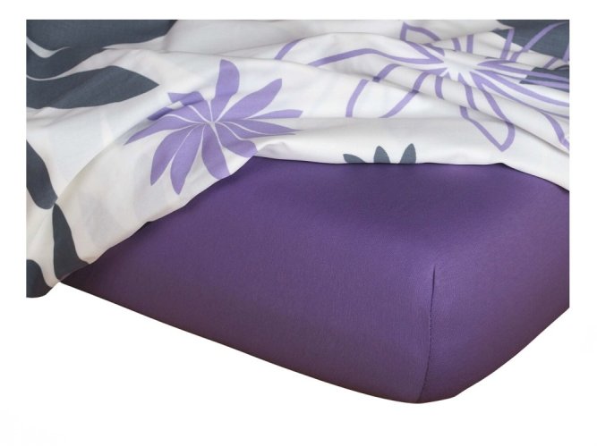 Purpurové jersey prestieradlo - Veľkosť: 90x200 cm