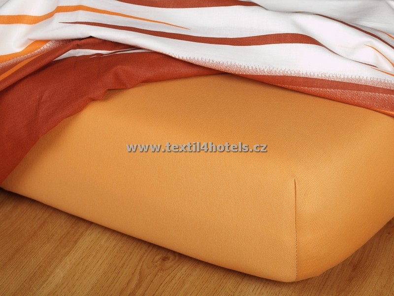 Textil 4 hotels Karamelové jersey prostěradlo TH0080 180x200 cm