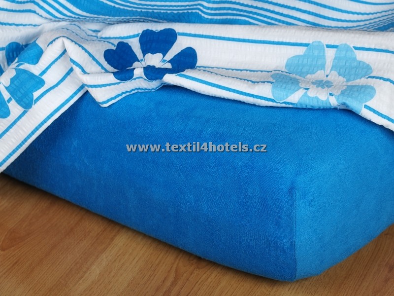 Textil 4 hotels Královská modř froté prostěradlo TH0151 90x200 cm