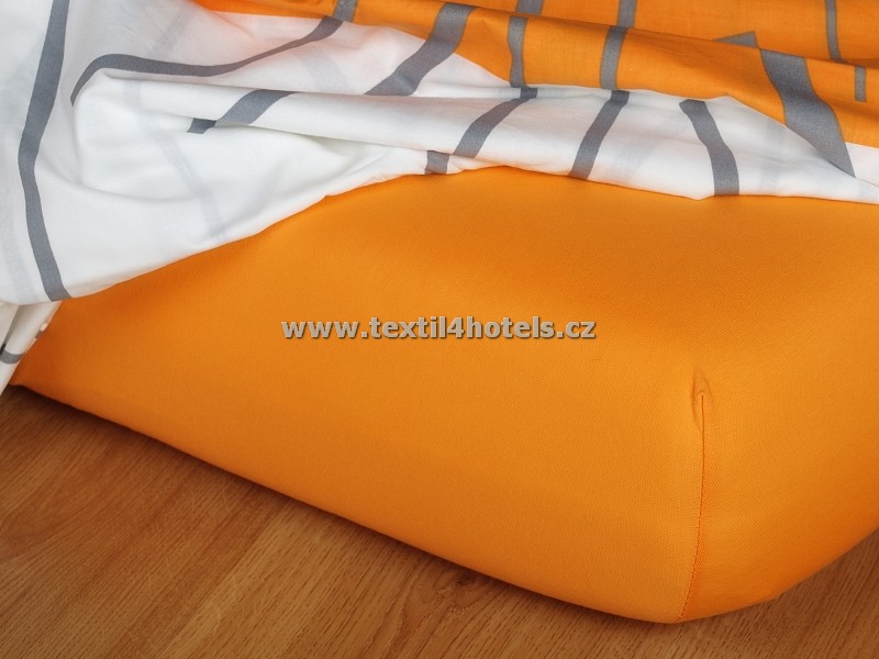 Textil 4 hotels Oranžové jersey prostěradlo TH0091 60x120 cm