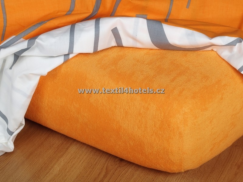 Textil 4 hotels Oranžové froté prostěradlo TH0121 180x200 cm