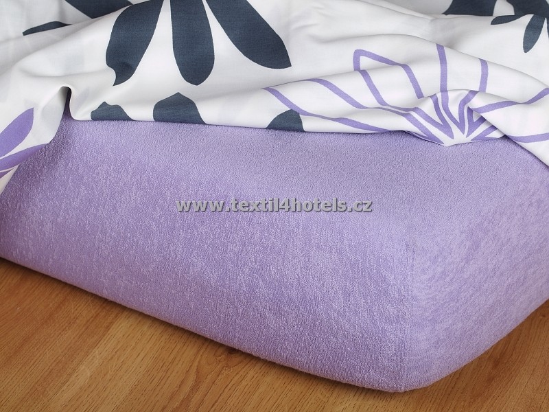 Textil 4 hotels Fialové froté prostěradlo TH0085 90x200 cm