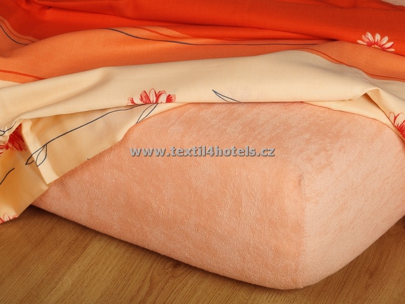 Textil 4 Hotels Meruňkové froté prostěradlo TH0128 140x200 cm