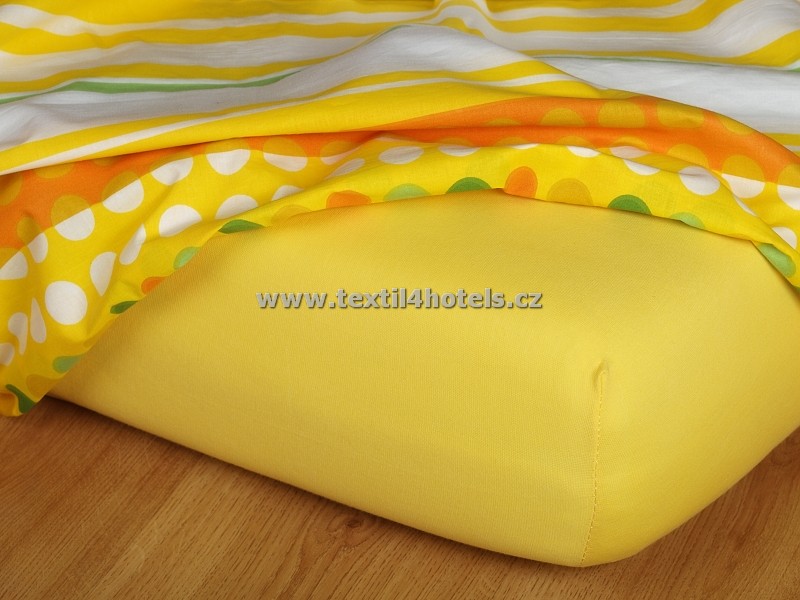 Textil 4 hotels Žluté jersey prostěradlo TH0095 140x200 cm