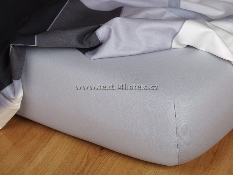 Textil 4 hotels Šedé jersey prostěradlo TH0083 180x200 cm