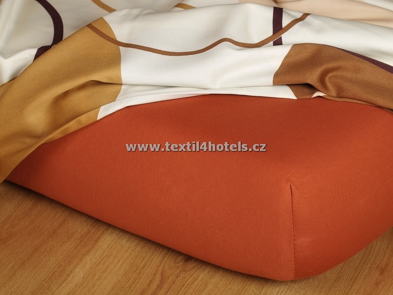 Textil 4 hotels Cihlové jersey prostěradlo TH0092 60x120 cm